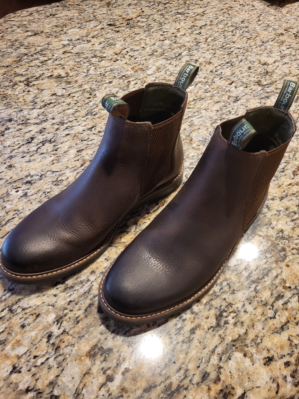 Barbour Farsley Chelsea Dark Brown Leather Chukka Boots